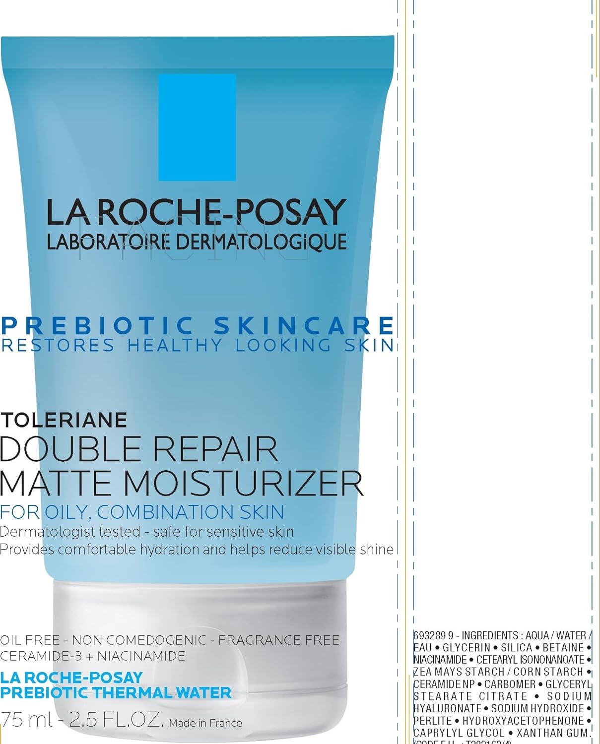 La Roche-Posay Matte Face Moisturizer, Daily Gel Moisturizer and Cleanser for Oily Skin Control with Niacinamide/Non-Comedogenic
